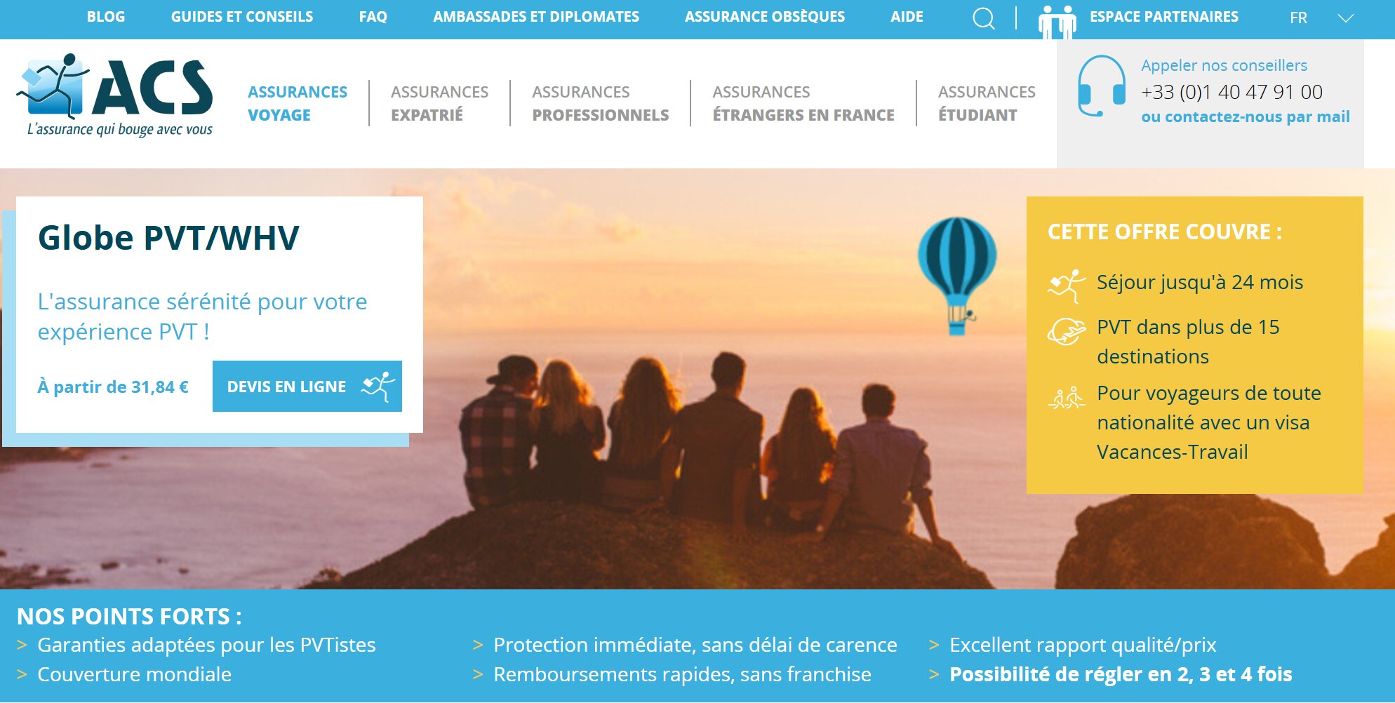 Globe PVT - Offre d'assurance avec couverture mondiale, points forts et garanties