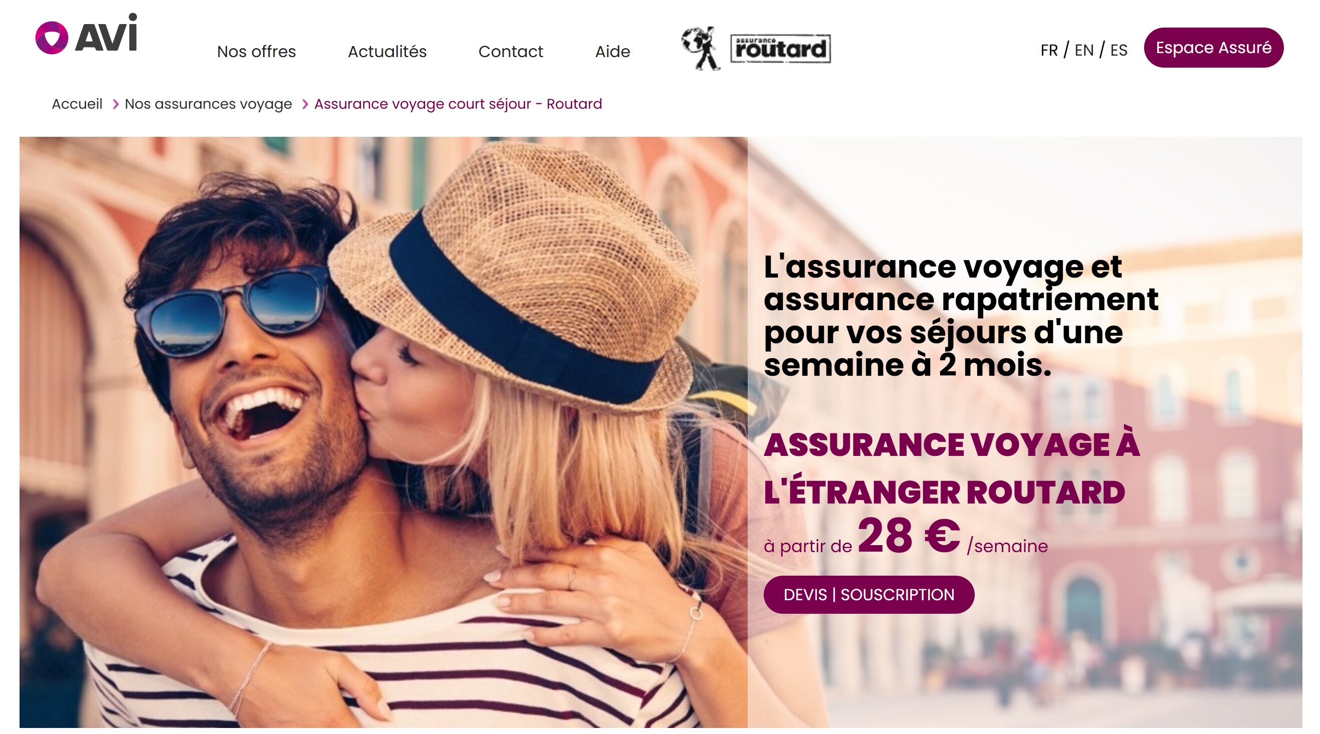 AVI Assurance Routard - Plateforme et couverture d'assurance voyage